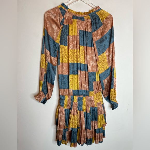 Current Air Los Angeles Pleated Long Sleeve Mini Dress S - Picture 2 of 5